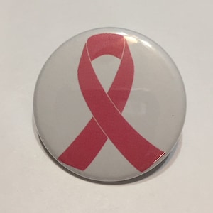 Support/Awareness Ribbon Pin-Back Buttons,2-Pack, Many Colors 1 1/2 inch SHIPS FREE