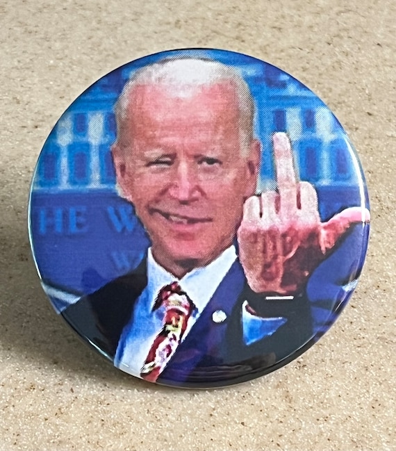 Joe Biden Giving the Finger Pin-back Buttons or Magnet - Etsy