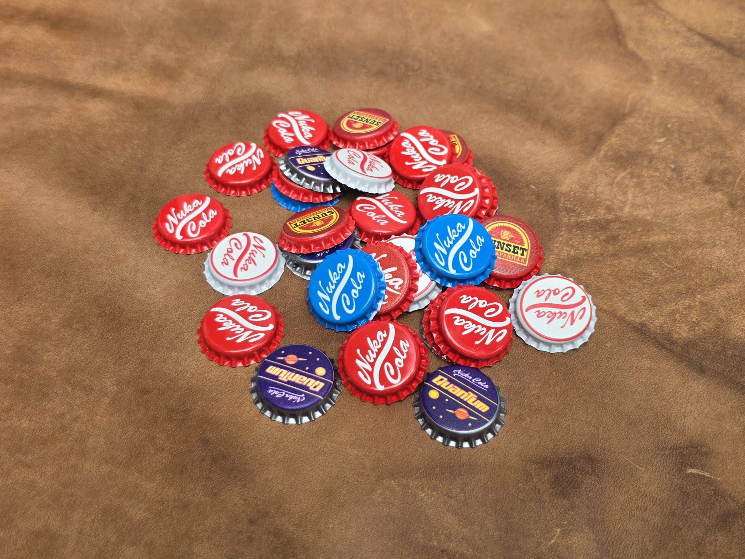 FALLOUT NUKA CAPS Magnets, Keychains, Pins, and Collectible Caps