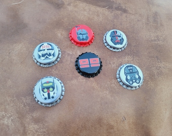 The Bad Batch Bottle Cap Keychains, Pins, Magnets, and Earrings