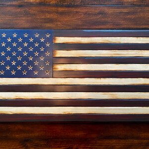 Medium War Effect-American Flag, Distressed Wood Flag, Wooden Flag, Rustic flag, American Flag Sign, Patriotic Flag