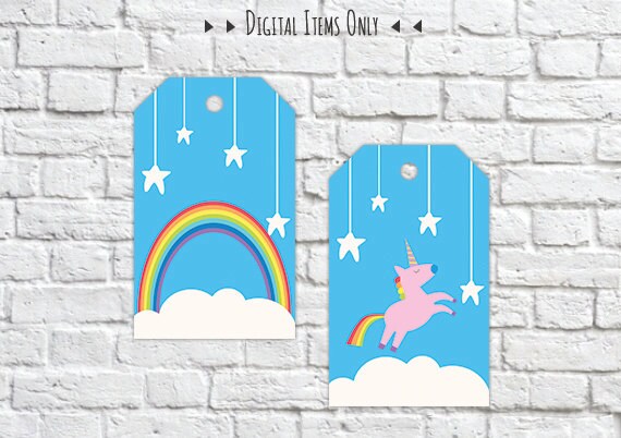 unicorn food labelsunicorn favor tags unicorn party favor etsy