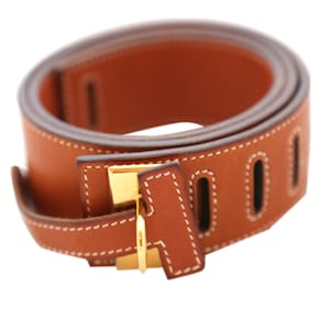 TROUVER RARE : ceinture vintage Nabab HERMÈS en cuir barénia. Taille 75 cm