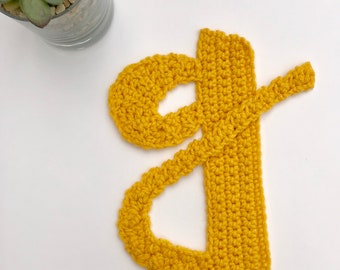 ANGELS & RAINBOWS font crochet letter g pattern, crochet letter pattern, crochet alphabet, crochet letter, crochet letter appliqué, monogram