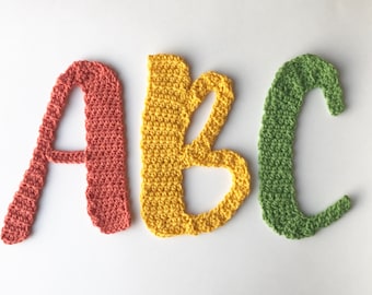 ANGELS & RAINBOWS font crochet alphabet pattern, crochet letters pattern, crochet alphabet, crochet letters, crochet appliqué, monogram