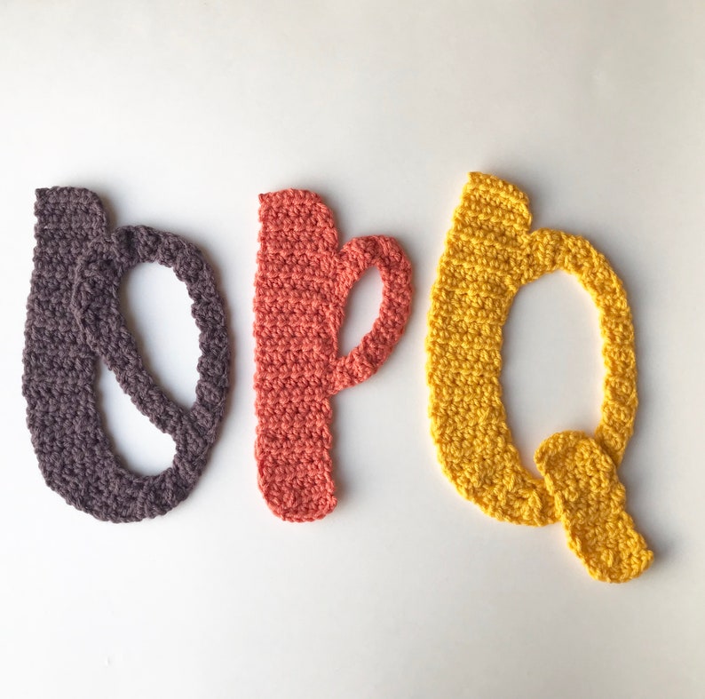 ANGELS & RAINBOWS font crochet alphabet pattern, crochet letters pattern, crochet alphabet, crochet letters, crochet appliqué, monogram image 6