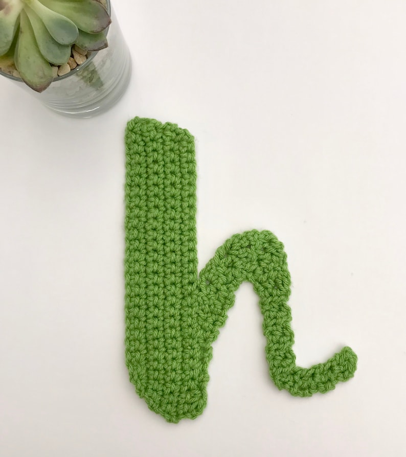 ANGELS & RAINBOWS Font Crochet Letter H Pattern Crochet Etsy