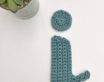 ANGELS & RAINBOWS font crochet letter i pattern, crochet letter pattern, crochet alphabet, crochet letter, crochet letter appliqué, monogram
