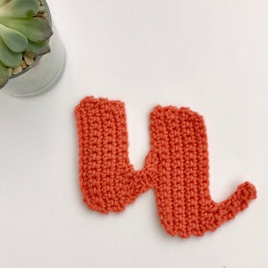 ANGELS & RAINBOWS font crochet letter u pattern, crochet letter pattern, crochet alphabet, crochet letter, crochet letter appliqué, monogram