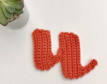 ANGELS & RAINBOWS font crochet letter u pattern, crochet letter pattern, crochet alphabet, crochet letter, crochet letter appliqué, monogram