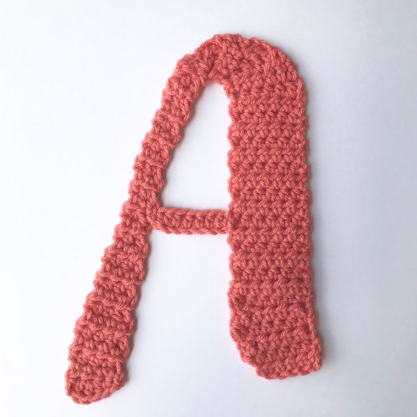 ANGELS & RAINBOWS font crochet letter A pattern, crochet letter pattern, crochet alphabet, crochet letter, crochet letter appliqué, monogram