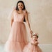 Mommy and Me Matching Dresses, Rose Pink Tulle Family Look, Blush Pink ...