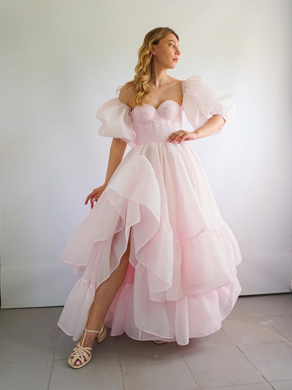 knee length dresses for ladies Azalea Organza Gown– Teuta Matoshi main image 1