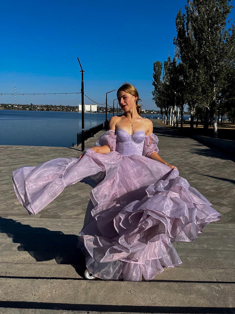 blue violet color dress Stella Iridescent Dress