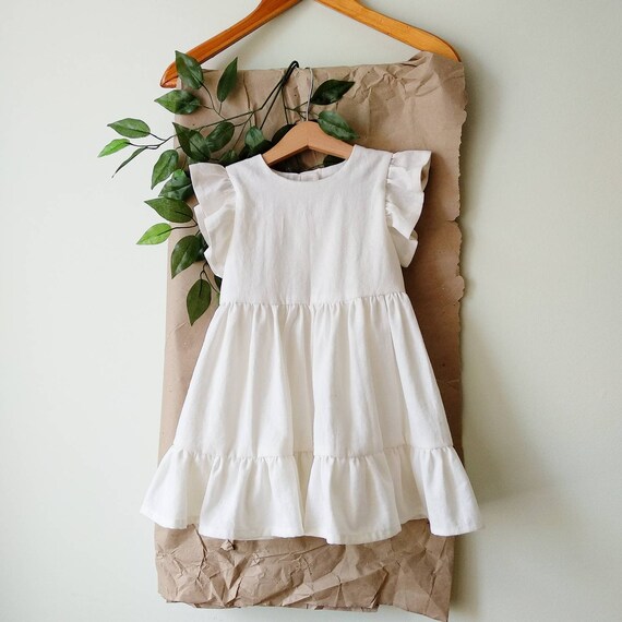 ivory linen dress