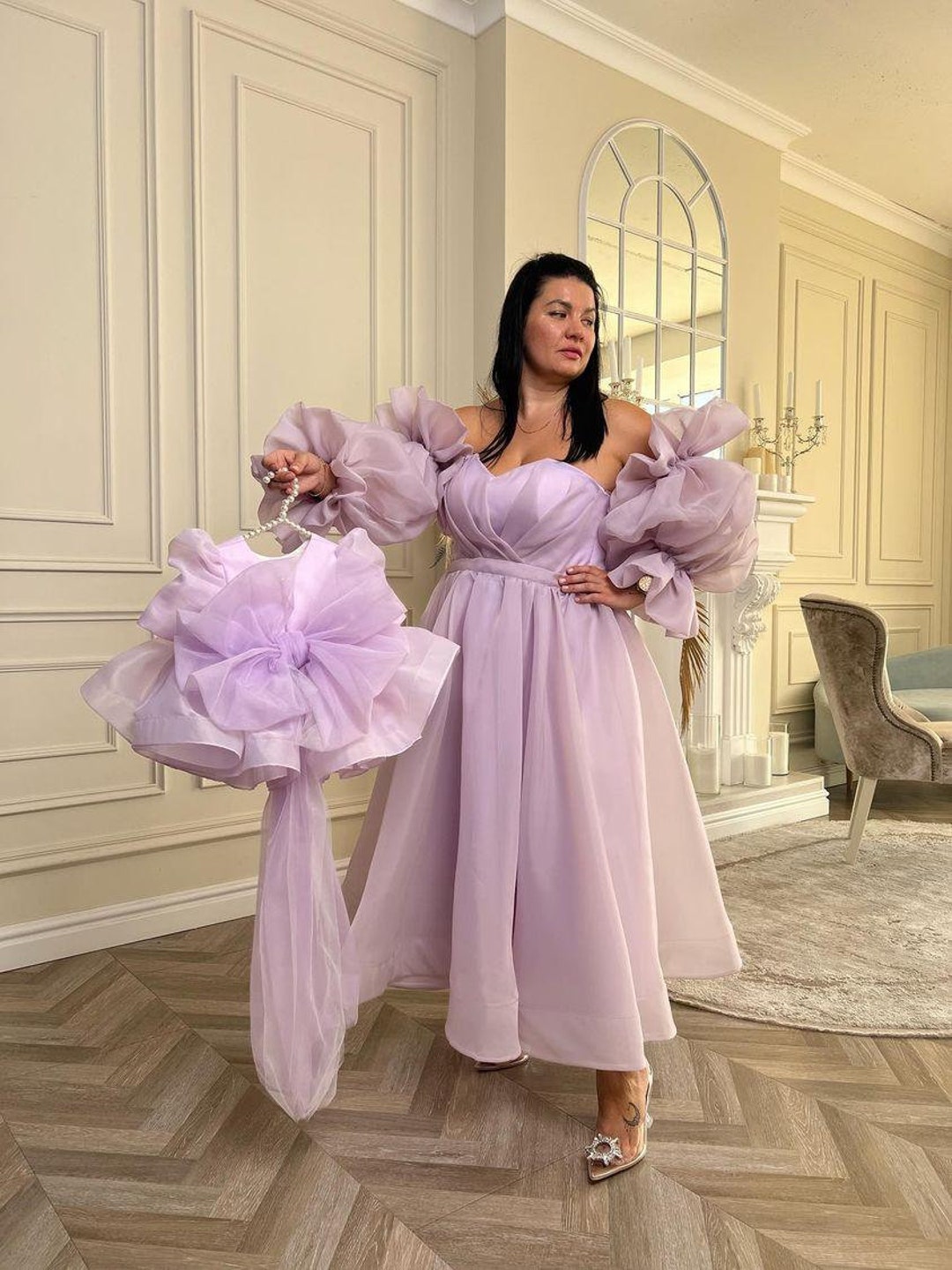 Tulle Dress Purple Dress Funeral Lavender Mother And Daughter