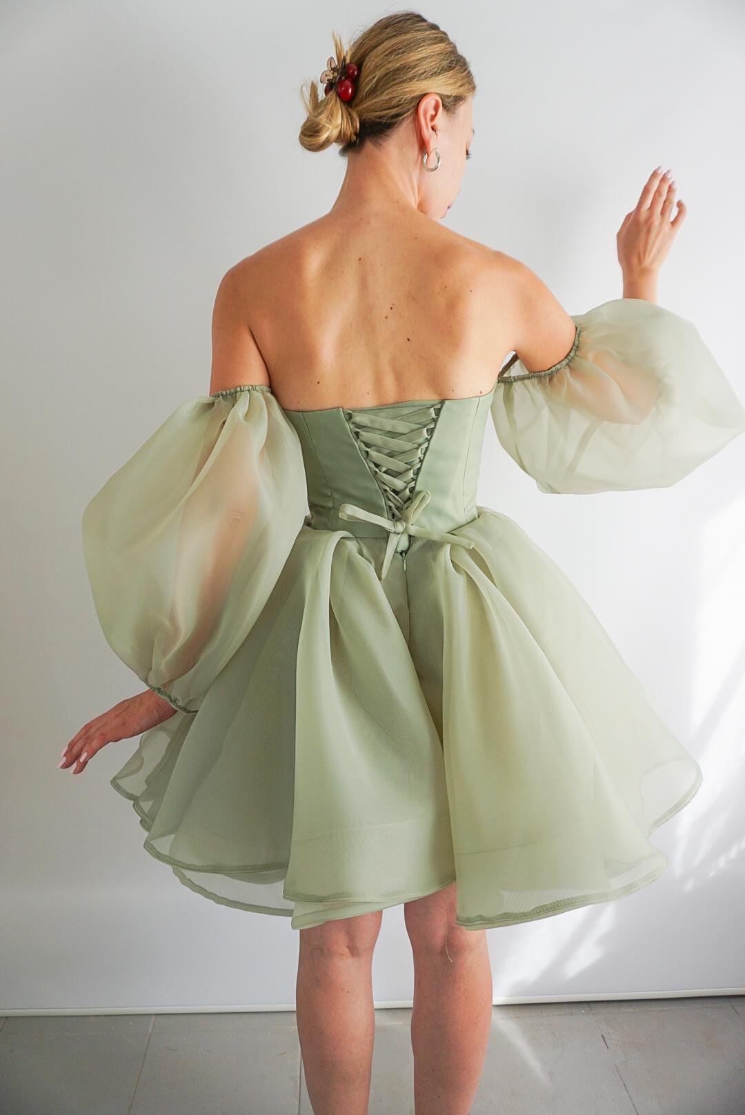 green corset dress short Hot Emerald Green Corset Hoco Dresses Short Off Shoulder Hot Pink / US8