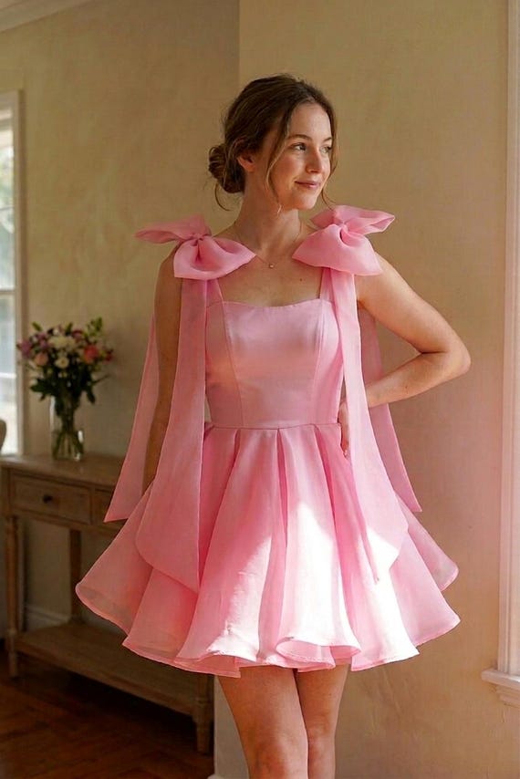 short blush pink wedding dresses Pink Bridal Corset Dress, Short Wedding Dress, Strapless Mini Dress,  Engagement Dress, Prom Dress, Rehearsal Dinner Party Dress, Organza