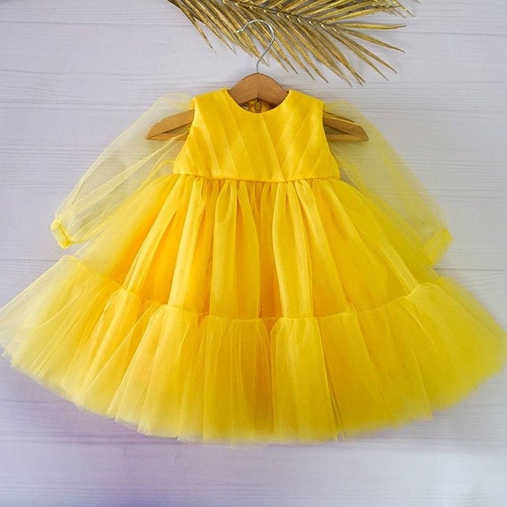 baby tulle dress long sleeve Baby Girls' Long Sleeve Modal Fleece Tulle Dress