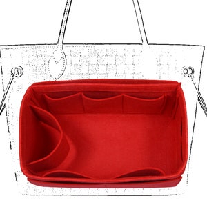DGAZ Purse Organizer Insert Fits LV Neverfull Mini/PM/MM/GM Bags，Silk Bag  Organizer，Luxury Handbag & Tote Shaper（GM, Pink）