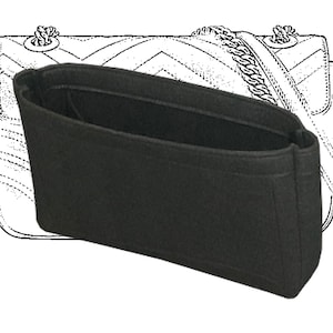 GG Marmont Purse Organizer Insert Shaper, Liner Protector (Slim Design), Customizable Lining Tote Bag Insert Cosmetic Makeup Diaper image 4