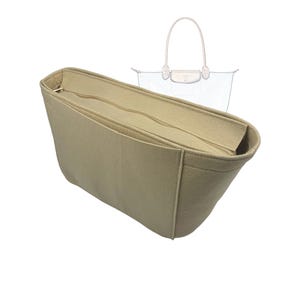 For [Le Pl.age] 3mm Felt Insert Organizer with Top Zip Cover, Original Tote, NEO, Cuir, Energy, Travel Bag, Club, XL L M S XS