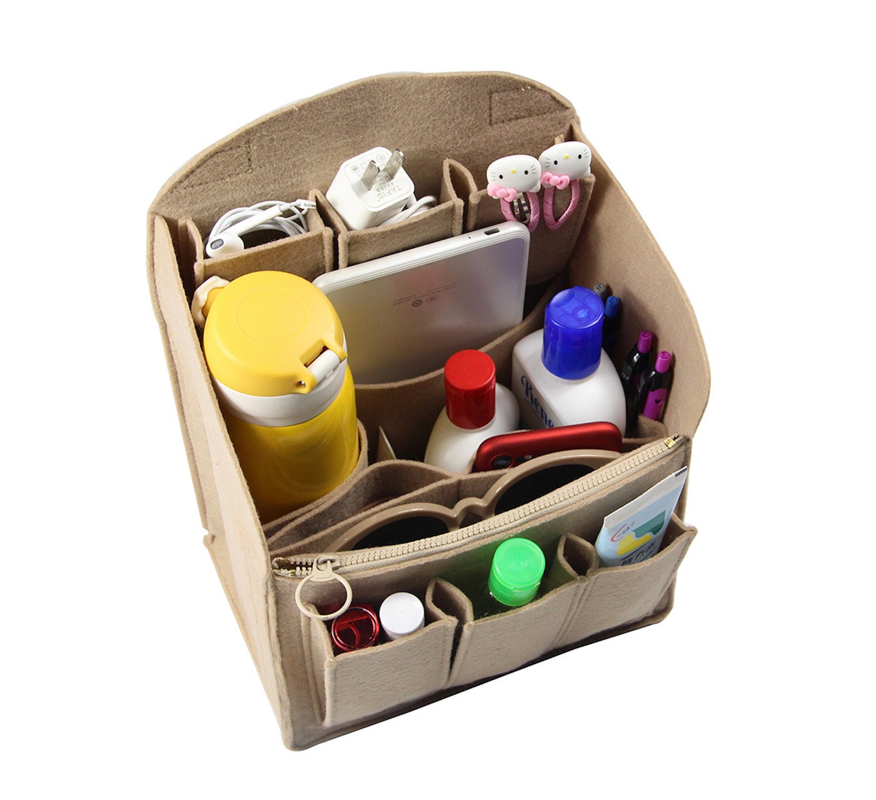 Felt Insert Organizer for Bucket Pouch PM – GreenTag Inserts