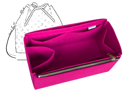 Per [NOE Bag, NOE Petit, Noe BB] Inserto per borsa a secchiello in feltro ( cerniera singola con porta bottiglia d'acqua) - Italia