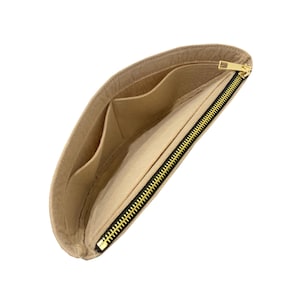 For [Bum Bag] Bumbag Organizer, High Rise HighRise, Discovery PM Felt Purse Insert Organiser, Zip Zipped Pocket, Golden or Silver Zipper
