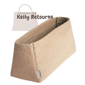 For [Kelly Retourne] Tote Bag Organizer, 25 28 32 35 40, Felt Purse Insert Liner Organiser, Shaper Protector (Style Tapered)