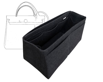 Organisateur pour [HERBAG 31 39 52] (Style W) Sac effilé, Insert de sac à main en feutre fourre-tout, Maquillage Cosmétique Organisateur de sac à main pour couches