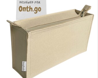 May include: Beige felt bag organizer with a zipper closure and a small handle. The bag has a rectangular shape and a label that says "easyKrafts". The text "DESIGNED FOR Onth.go" is visible in the background.