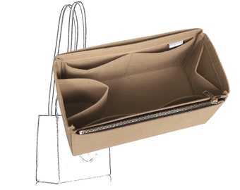 Pour [Telfar Shopping Bag S / M / L] Felt Organizer (avec fermeture à glissière unique et porte-bouteille d’eau), doublure d’insert de porte-monnaie fourre-tout