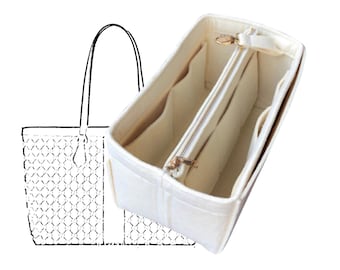 Organizador para bolso de mano suave Ophidia GG (con bolsa con cremallera desmontable), inserto de fieltro para bolso, moldeador para portátil y iPad.
