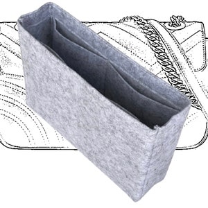 GG Marmont Purse Organizer Insert Shaper, Liner Protector (Slim Design), Customizable Lining Tote Bag Insert Cosmetic Makeup Diaper image 6