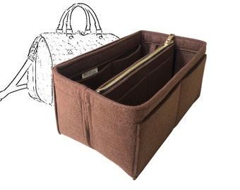 For [Speedy 20 25 30 35 40] Organizer (w/ Detachable Zipper Bag) Tote Felt Purse Insert Organiser