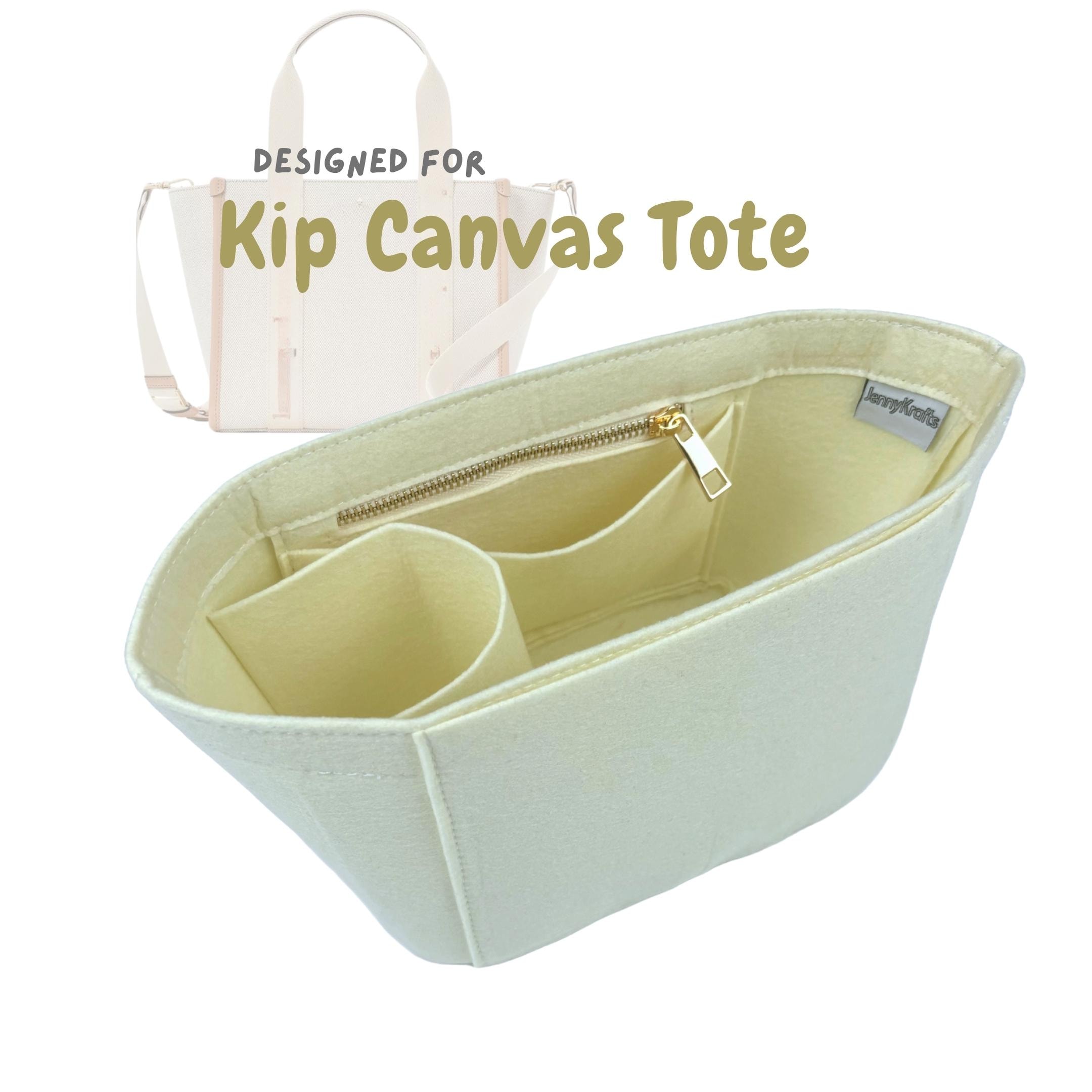 For [Kip Canvas Tote] Bag Purse Insert Organizer, Small Medium Large, Felt Organiser Liner Shaper (Style Oblong)