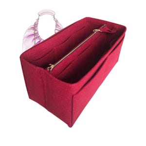 Für [Medium & kleine Squeeze-Tasche] (mit abnehmbarer Reißverschlusstasche) Filz-Geldbeutel-Einsatz, Taschen-Organizer, Handtaschen-Former, Liner-Schutz, Fit-Laptop
