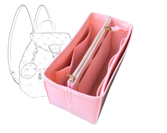 Organizador para [Mochila Montsouris/BB/PM] (Estilo B, con bolsa con cremallera desmontable) Inserto de bolso de fieltro