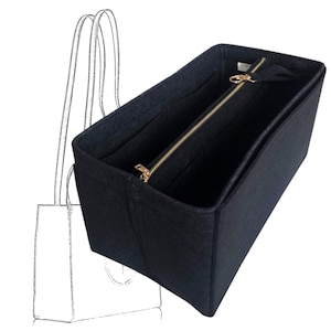 Pour [Shopping Bag S/M/L] Organiseur en feutre (avec sac à fermeture éclair amovible), Sac fourre-tout