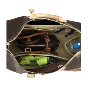 For [Keepall Bag] Organizer, 25 35 45 50 55 60 City XS, Tote Purse Insert Liner Duffel Organiser (3mm Felt, Water Bottle Holder)