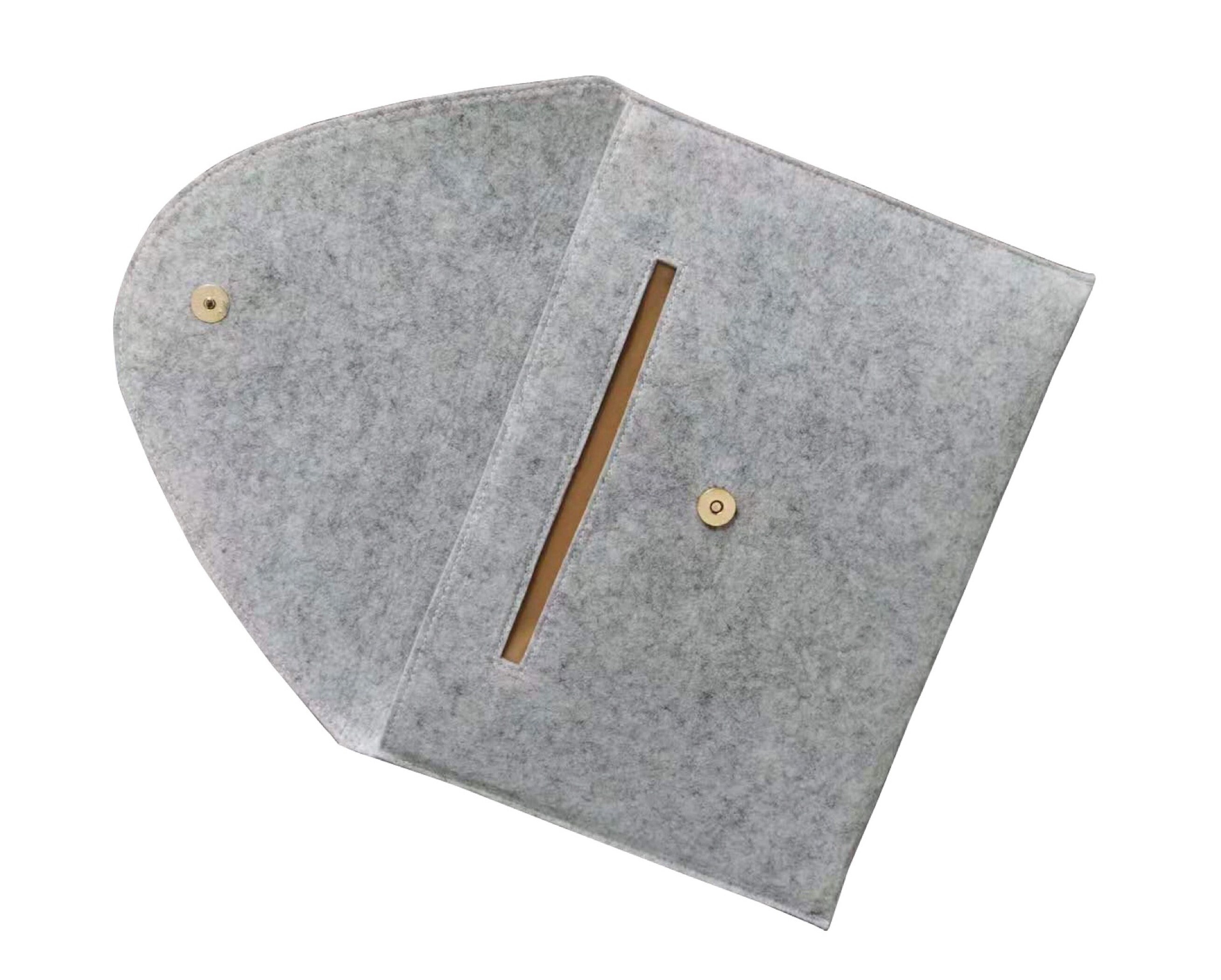 Felt Laptop Bag Organizer Sleeve Pocket With Metal Etsy