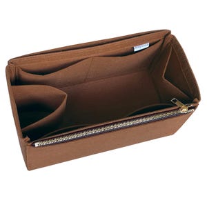 För [Neverfull Bag, GM MM PM Bb] Insatsväska för bärkasse, Stor Medium Liten Mini L M S, Filtfoder (med enkel dragkedja och vattenflaskhållare) bild 9