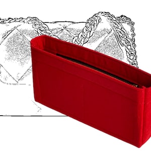 Organizer for 19 Flap Bag (Slim with Zipper) Felt Purse Insert  Large Maxi Liner Protector Lining Protection