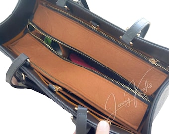 For [Onth.go, Large Medium Small, Bb, East West GM MM PM] Bag Organizer Tote Felt Insert Purse (Curved Sides, with Detachable Top Zip Cover)