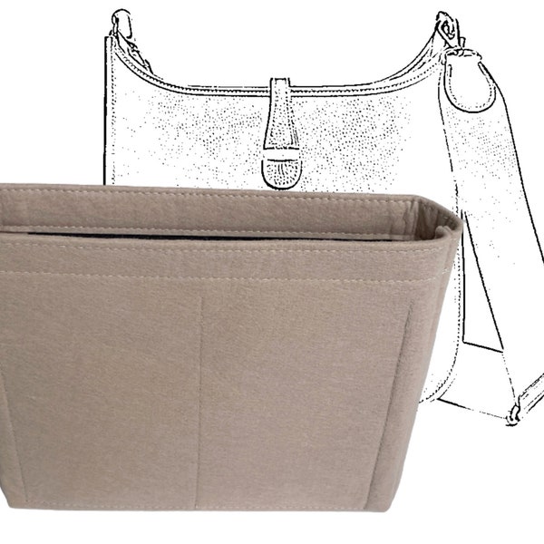 For [Evelyne 29 33 40 TPM] Purse Organizer Liner Protector (Slim with Zipper), Lining Tote Bag Insert