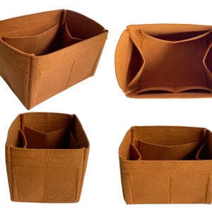 For Picotin 18 20 22 26 Felt Organizer Purse Insert Bucket Bag Organiser Liner Protector Insert Slim Design Light Brown