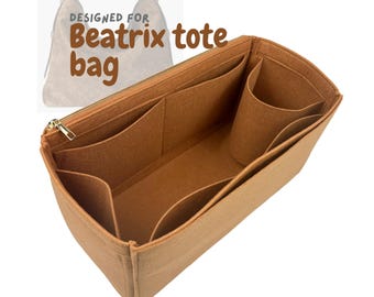 Para [Bolso de mano Beatrix] Organizador de bolso grande, mediano y pequeño, forro de fieltro (con cremallera simple y soporte para botella de agua)