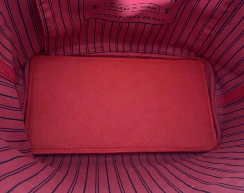Tote Felt Purse Bag Insert Red and Many Colors Base Shaper for Handbags
