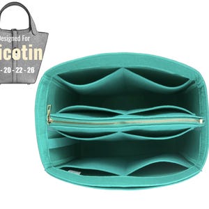 Pour organiseur [Picotin Bag], 18 20 22 26 PM MM GM, doublure en feutre pour seau (avec sac à fermeture éclair amovible)